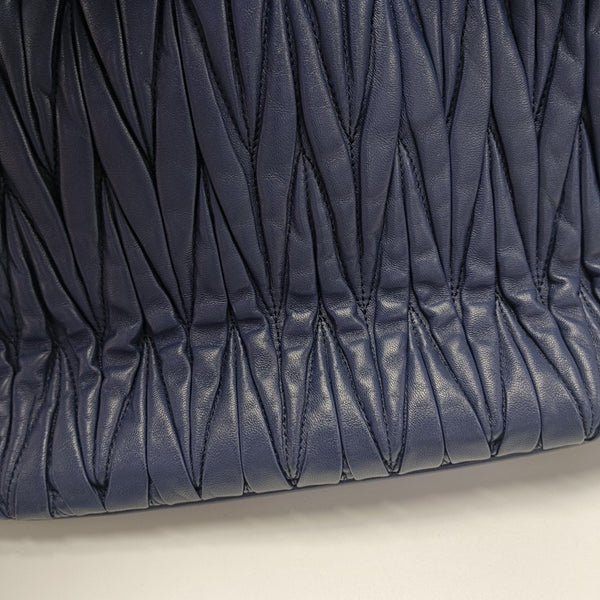 Quilted Lambskin Tote Bag Blue