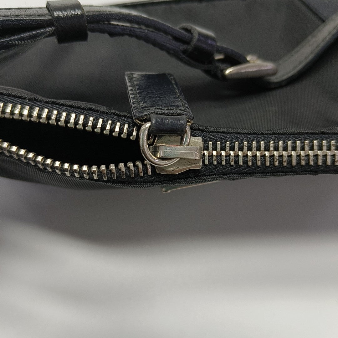 Nylon Top Handle Bag Black