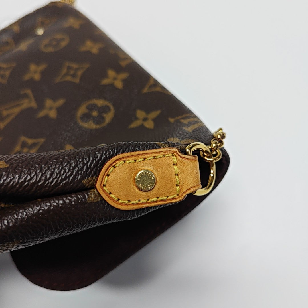 FAVORITE PM Monogram Coated Canvas Brown