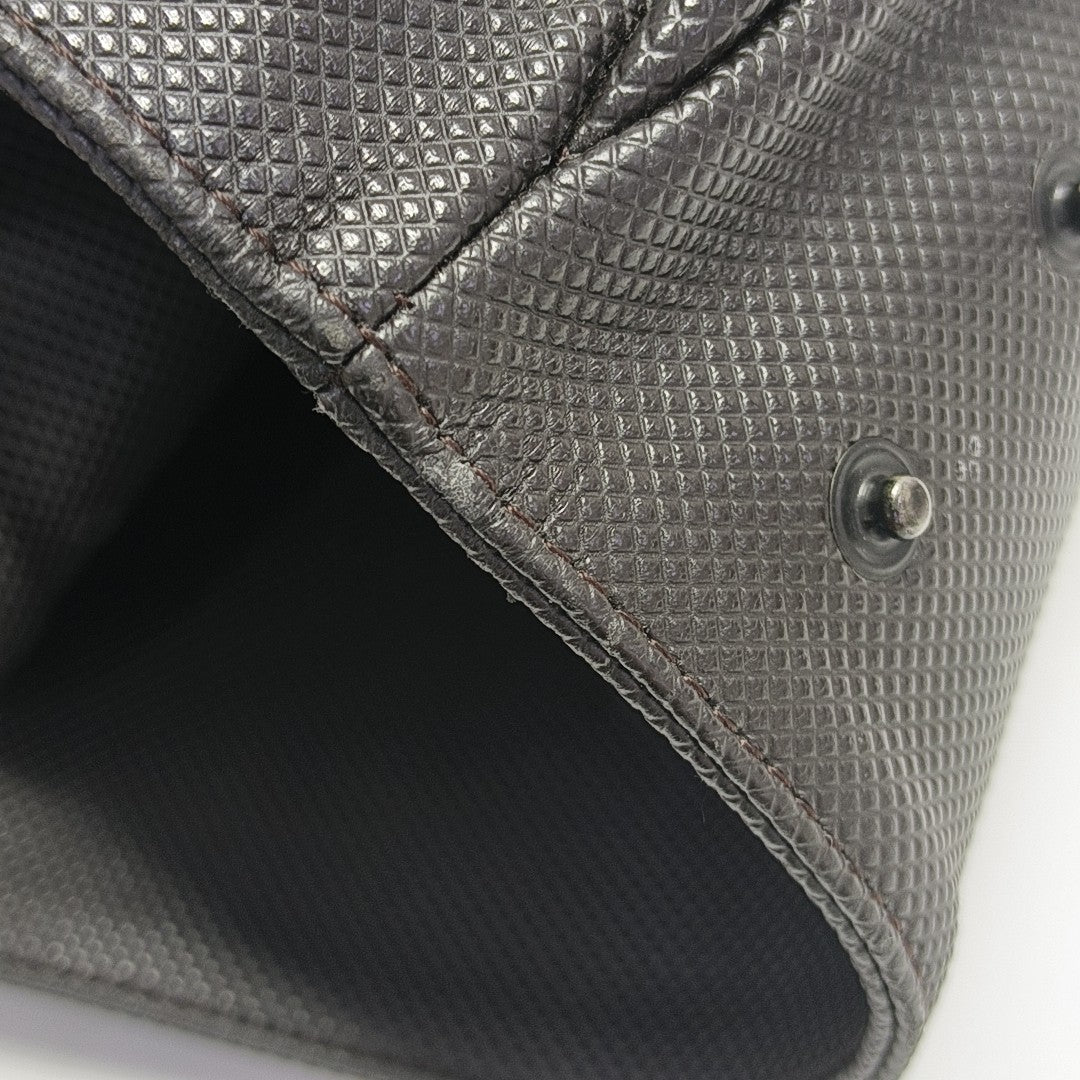 Coated Canvas Tote Bag Brown
