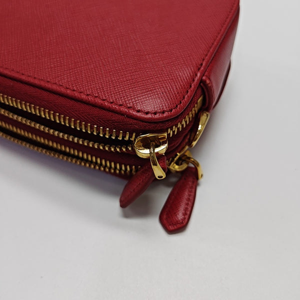 Saffiano Calfskin Shoulder Bag Red