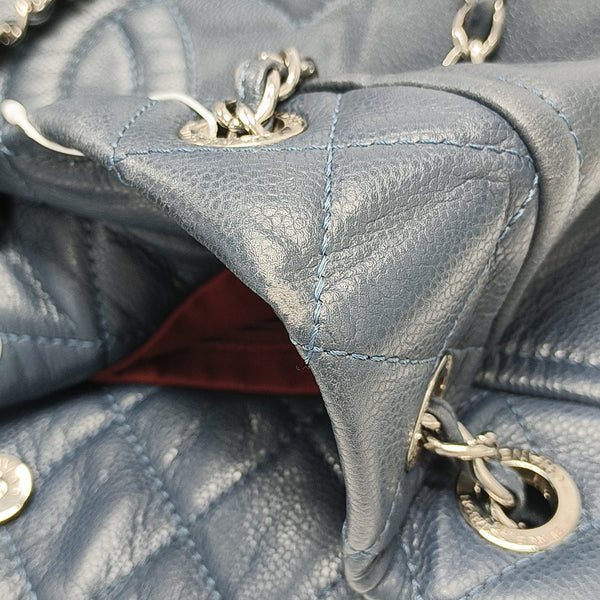 CC TIMELESS SOFT Quilted Grained Calfskin Blue