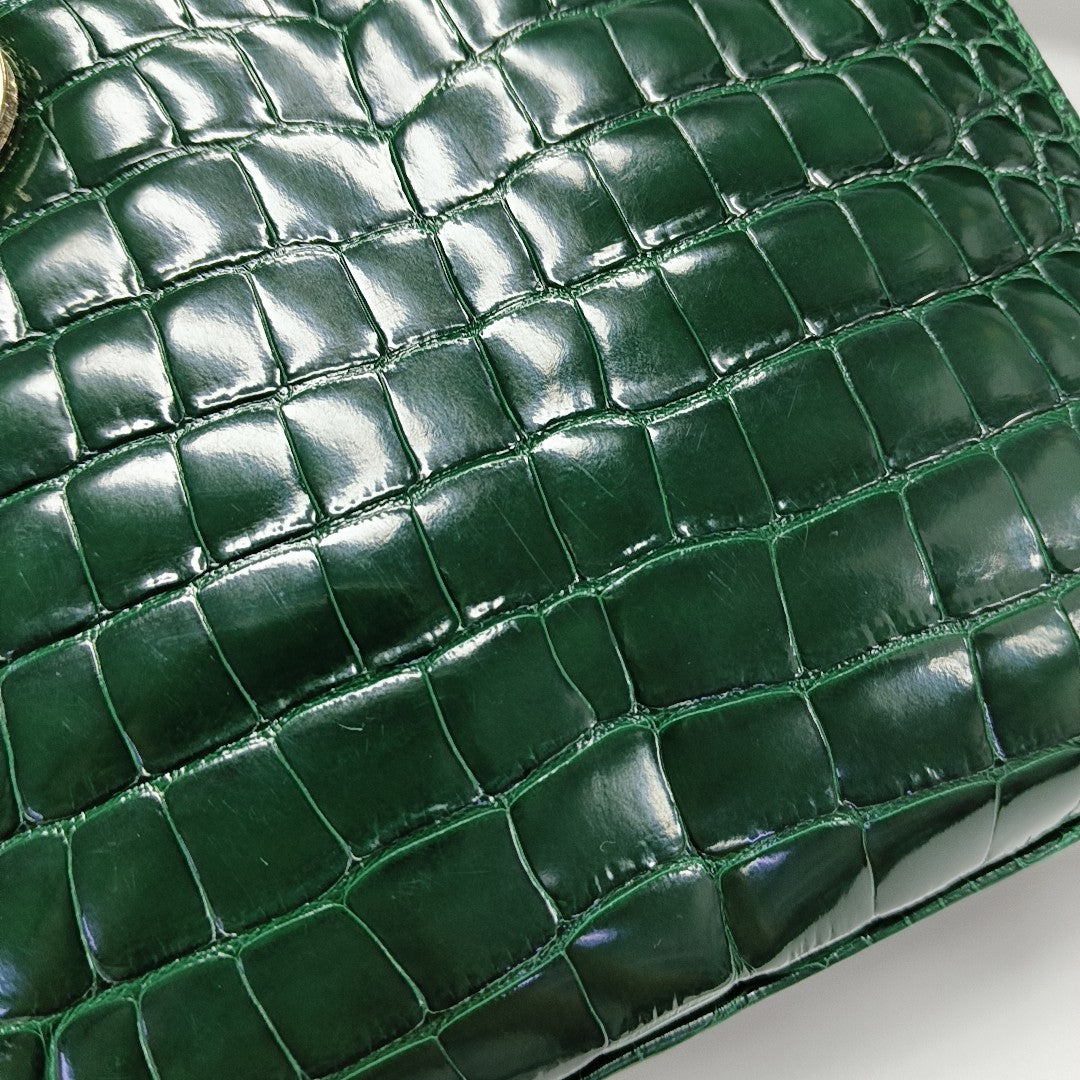 Lady Dior Mini Crocodile Green