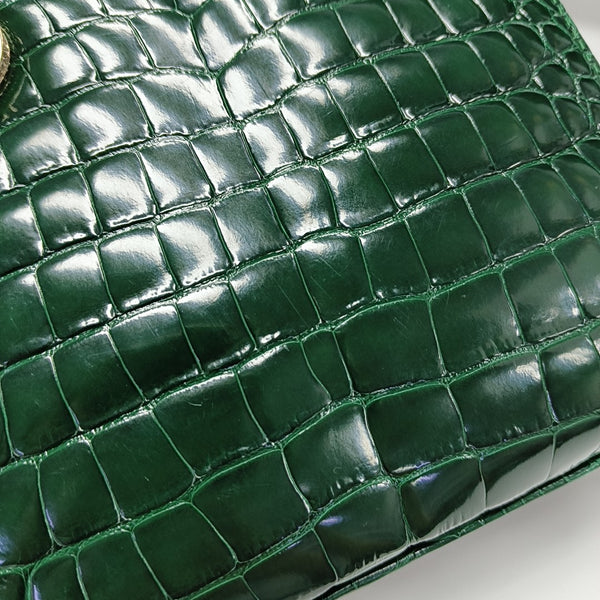Lady Dior Mini Crocodile Green