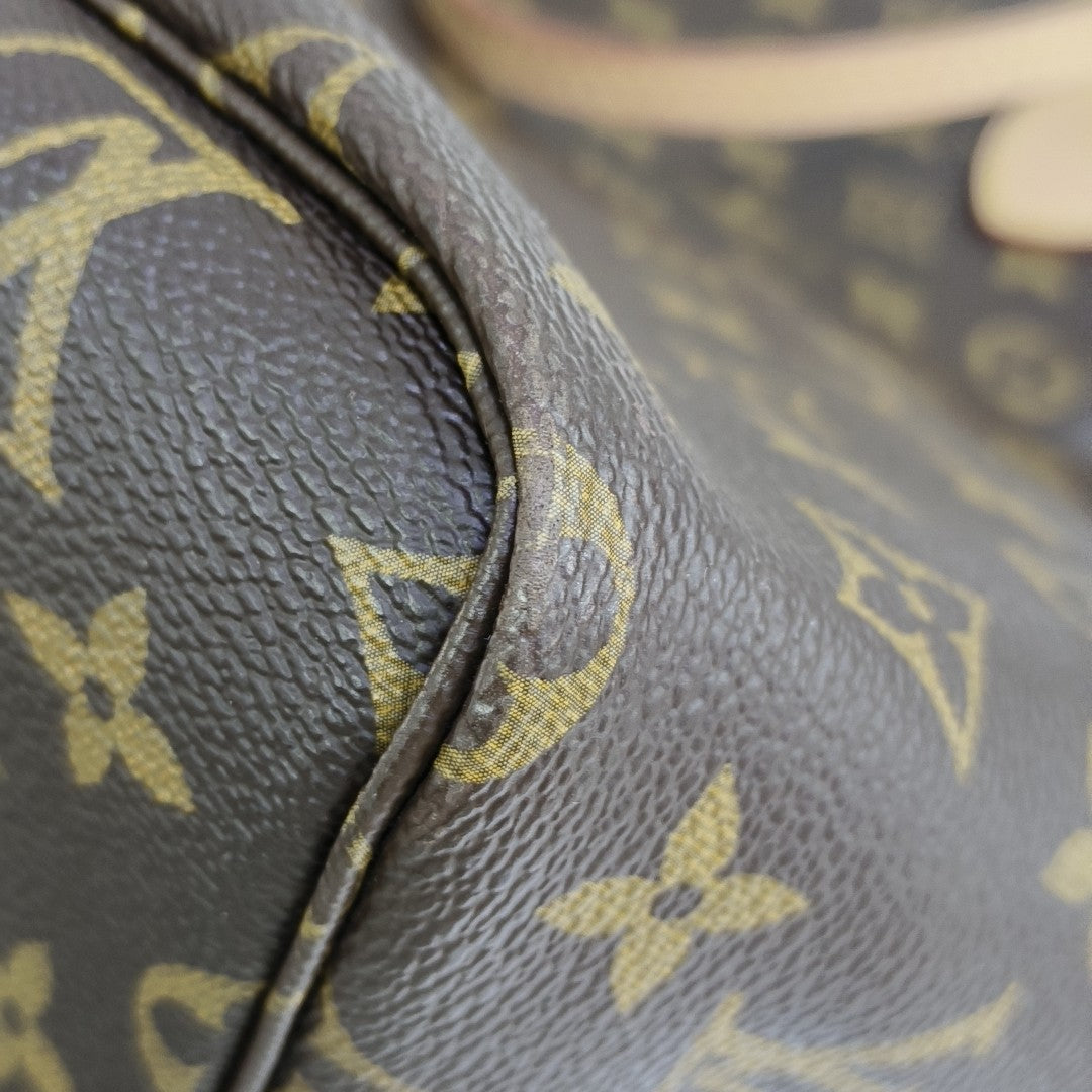 NEVERFULL GM Monogram Coated Canvas Brown