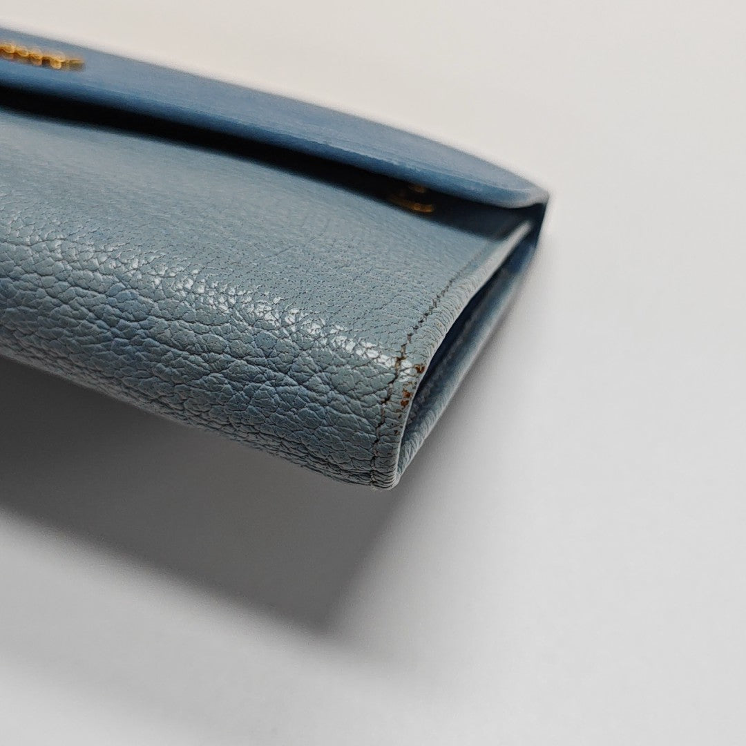 Calfskin Wallet Blue