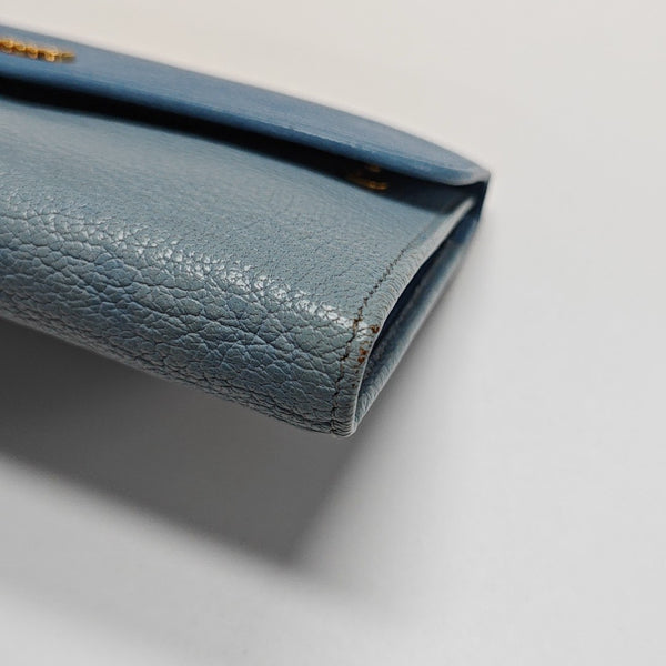 Calfskin Wallet Blue