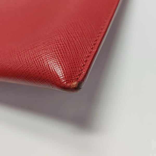 Calfskin Clutch Red