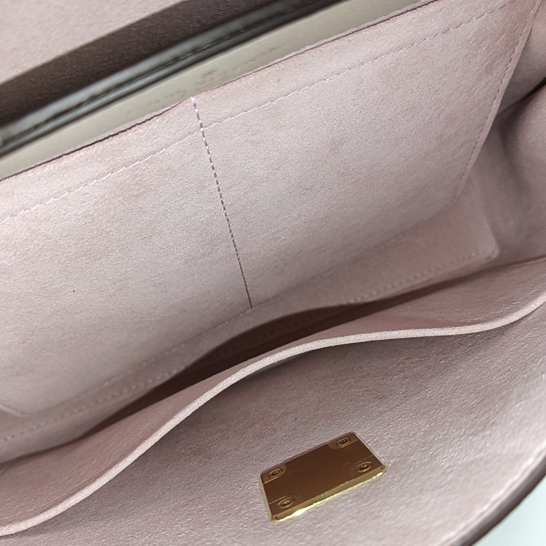 Calfskin Shoulder Bag Beige