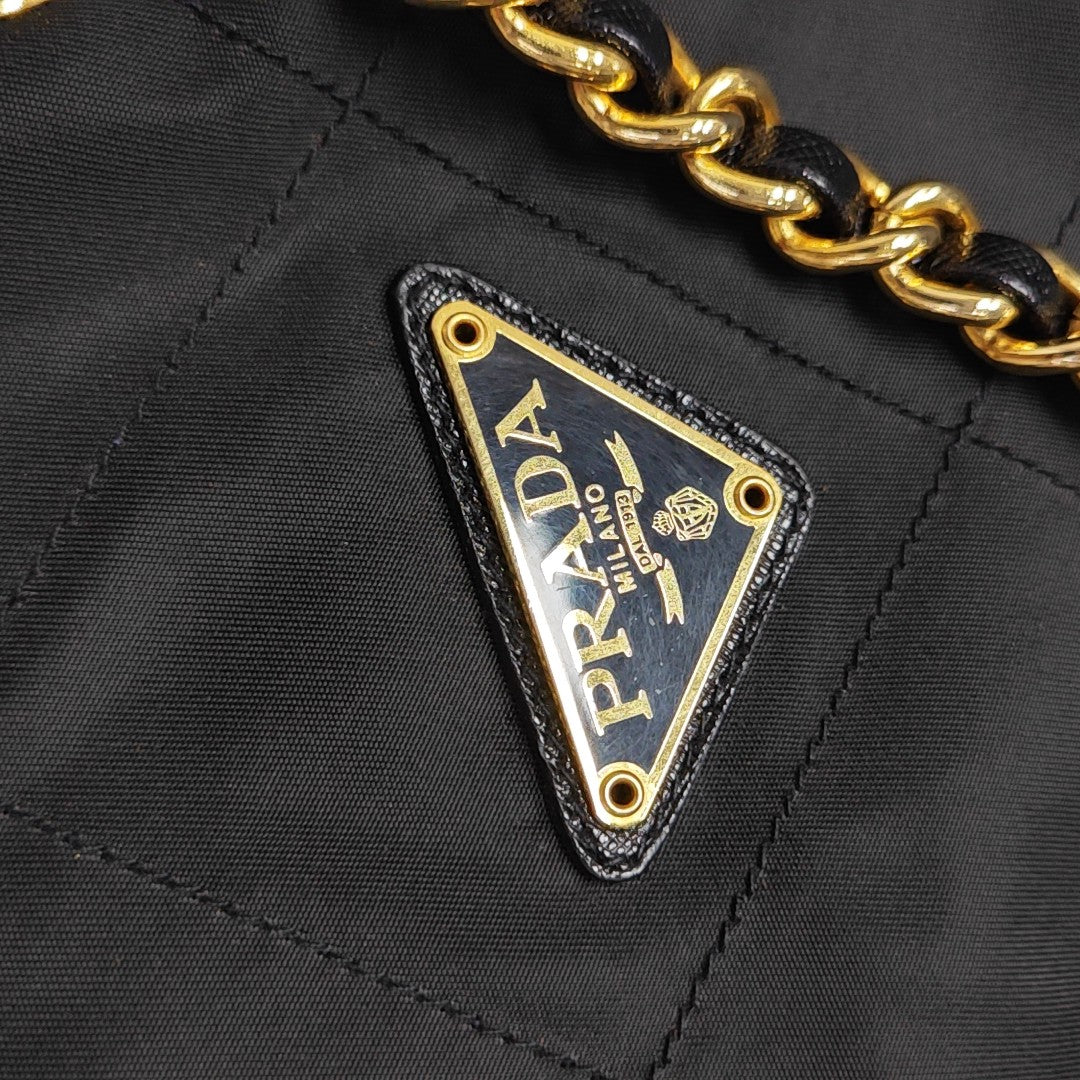 Re-Edition 1995 Chaîne Quilted Nylon Black