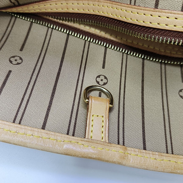 NEVERFULL GM Monogram Coated Canvas Brown