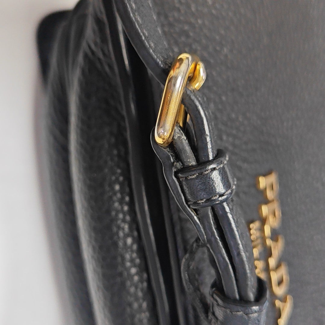 Calfskin Shoulder Bag Black