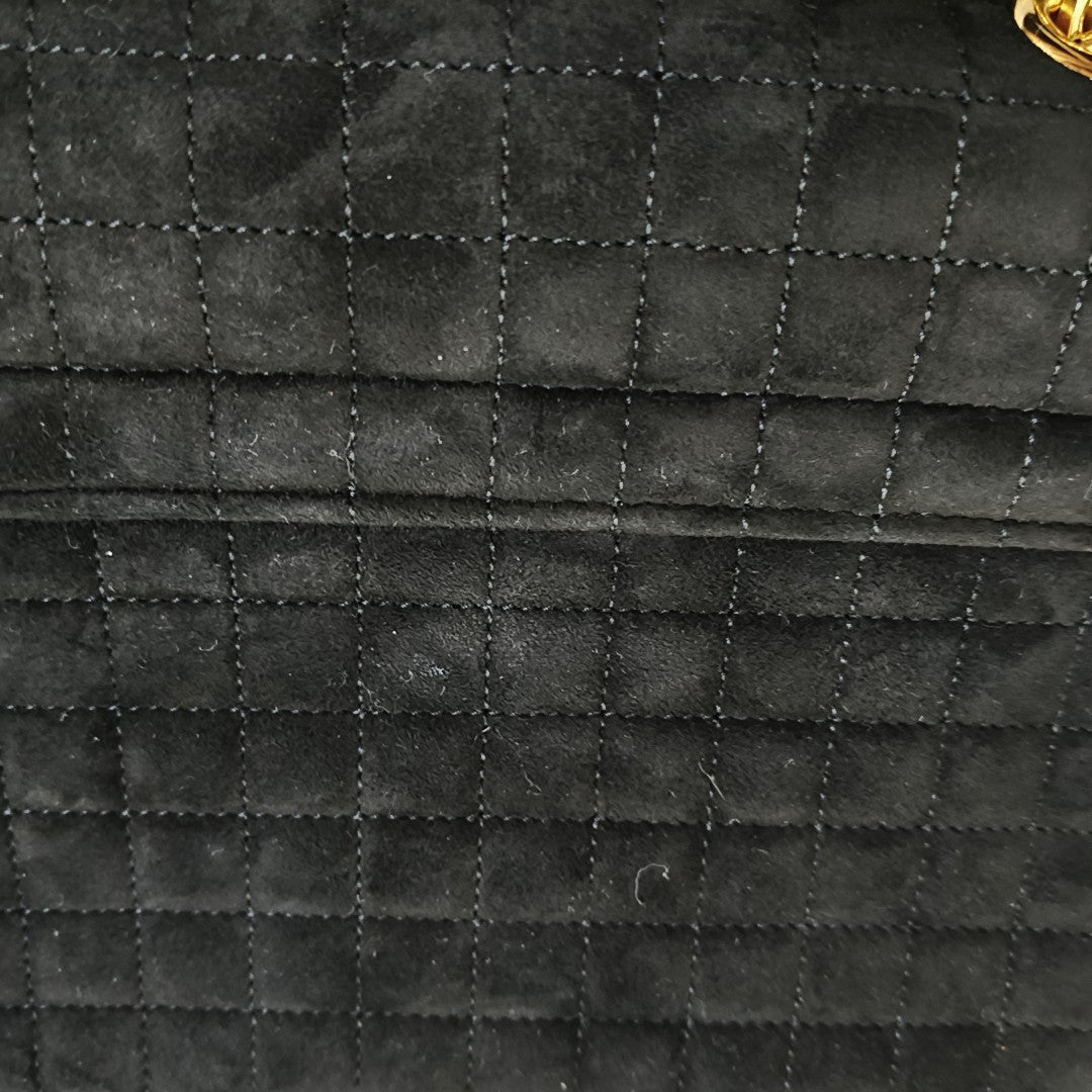 Authenticated pre-owned  C Suede Black - Shoulder Bag at Looply