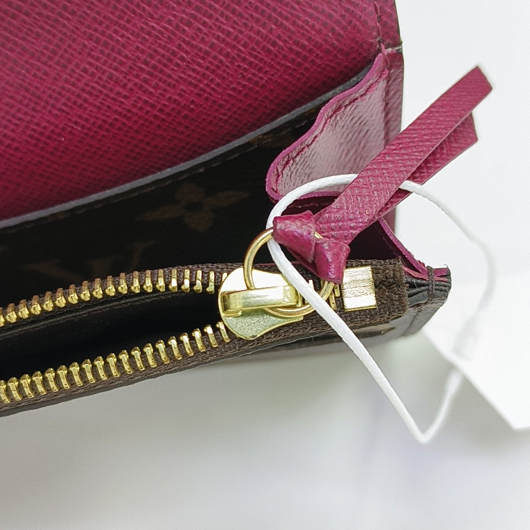 EMILIE Monogram Coated Canvas Brown Wallet