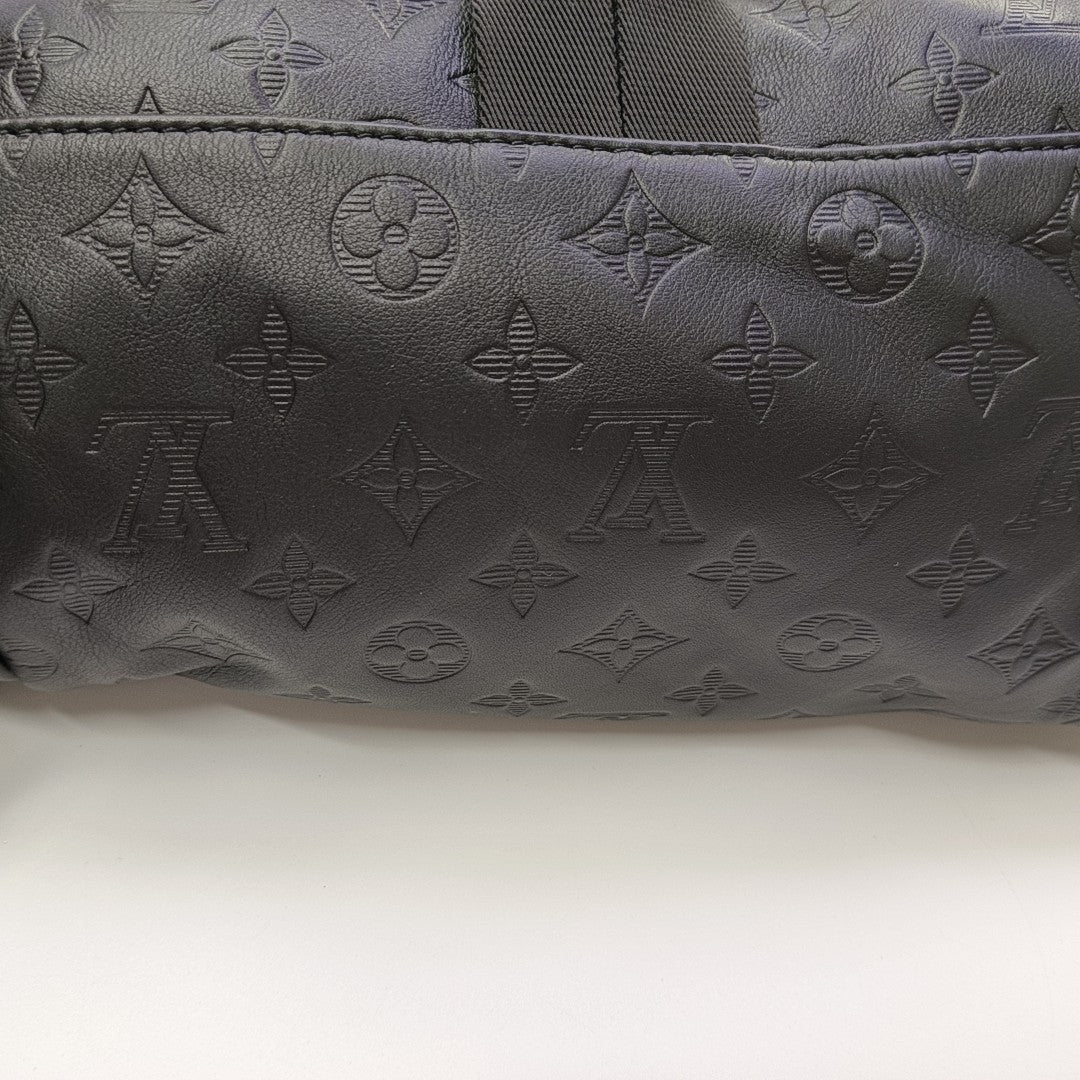 Monogram Calfskin Backpack Black