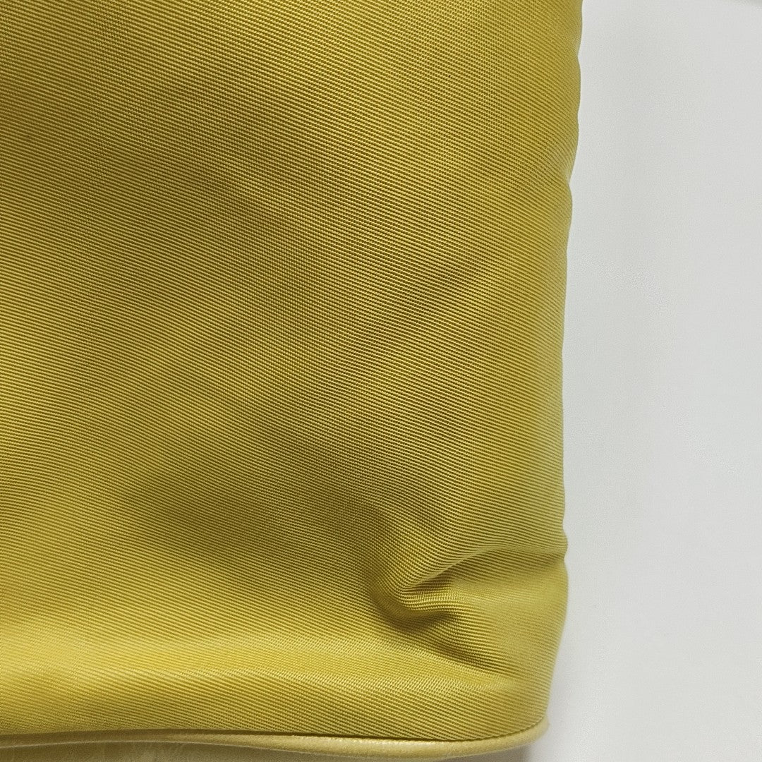 Nylon Top Handle Bag Yellow