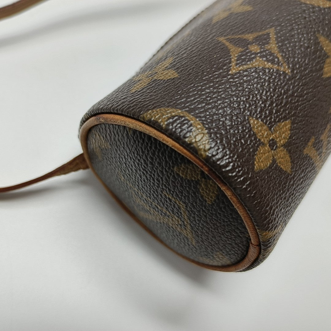 PAPILLON Mini Monogram Coated Canvas Brown