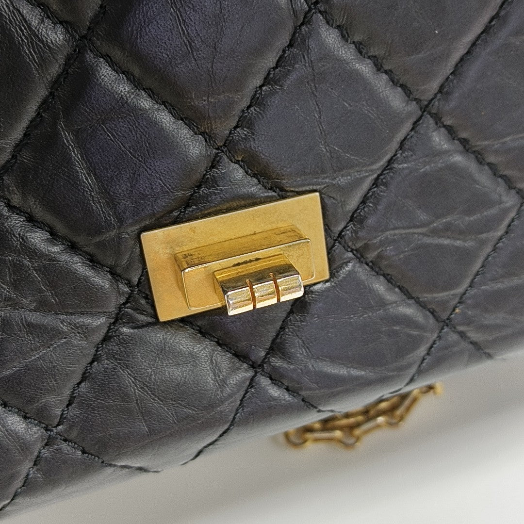 2.55 227 (jumbo) Quilted Calfskin Black