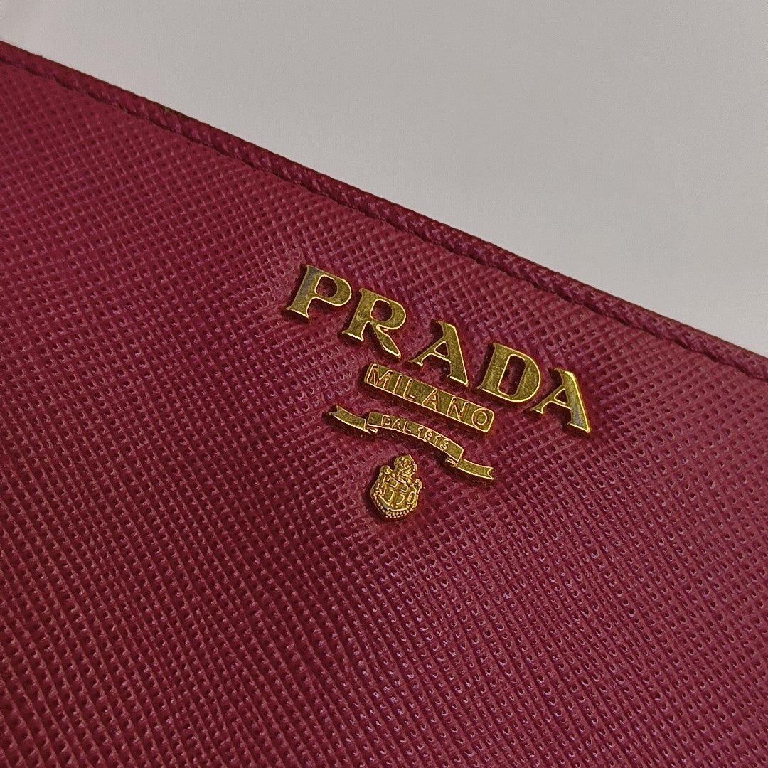 Saffiano Calfskin Wallet Red