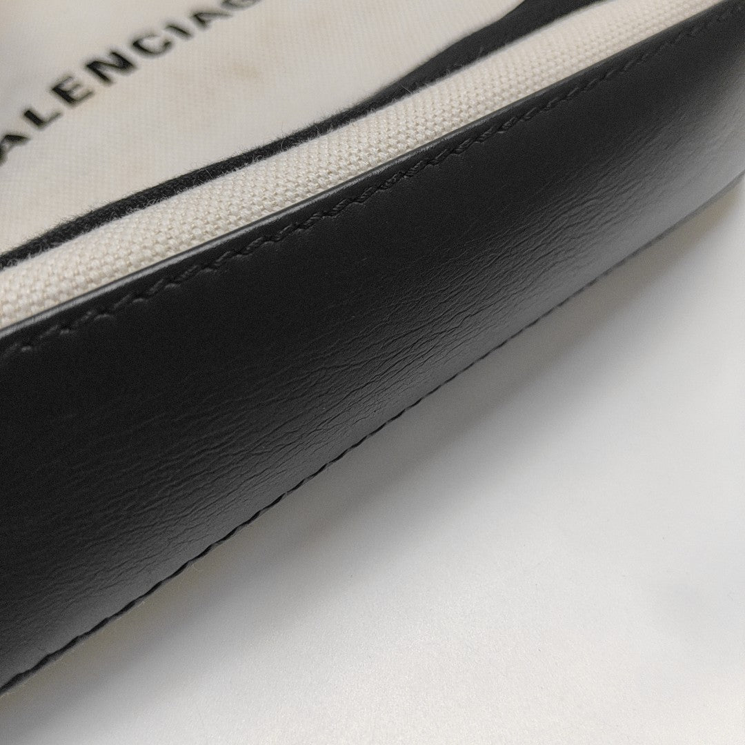 Navy Mini Canvas White