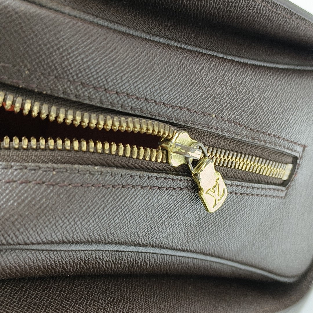 TRIANA Damier Ebene Coated Canvas Brown