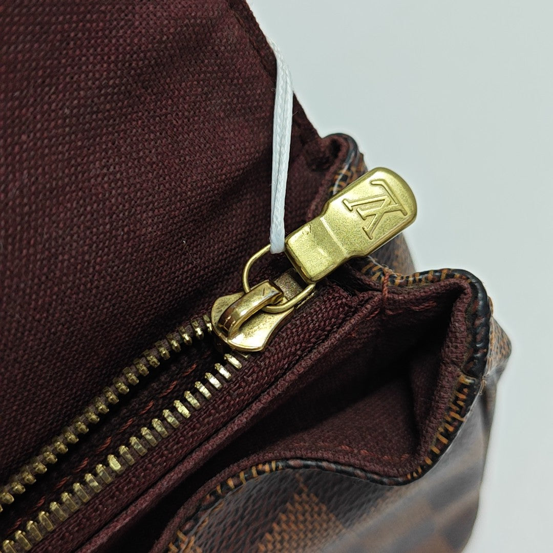 HOXTON Damier Ebene Coated Canvas Brown