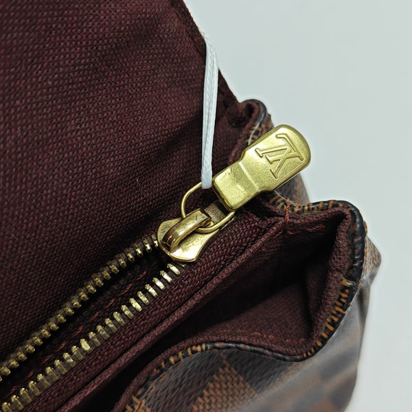 HOXTON Damier Ebene Coated Canvas Brown