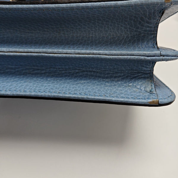 Interlocking G Small Calfskin Blue