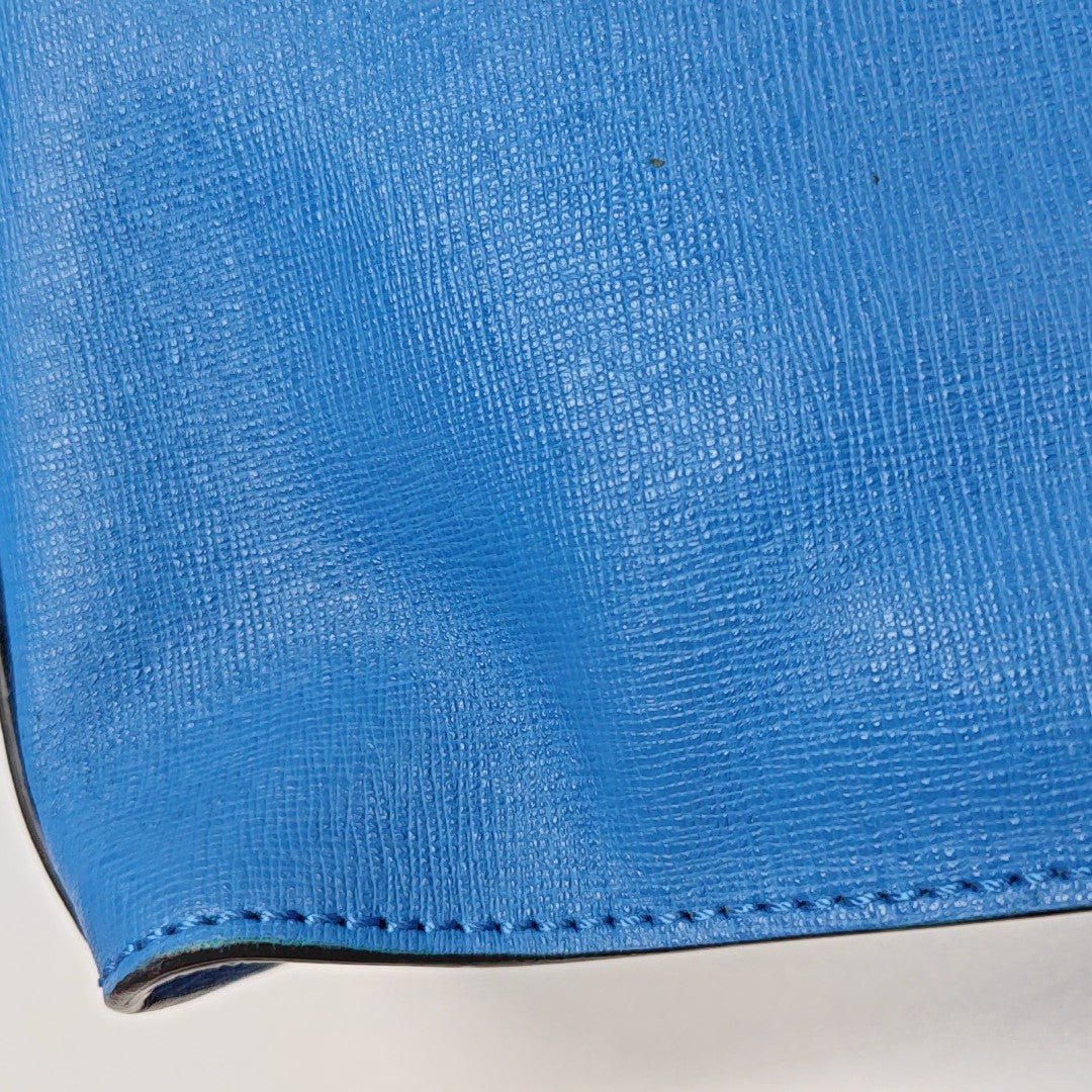 Leather Crossbody Bag Blue