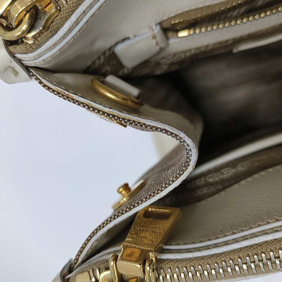 Canvas Top Handle Bag Brown