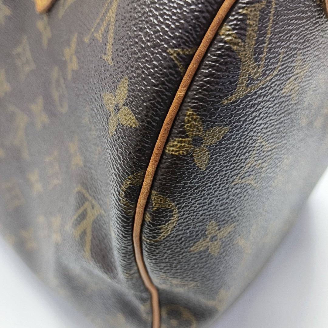 SPEEDY 30 Monogram Coated Canvas Brown