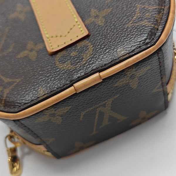 BOITE CHAPEAU Mini Monogram Coated Canvas Brown