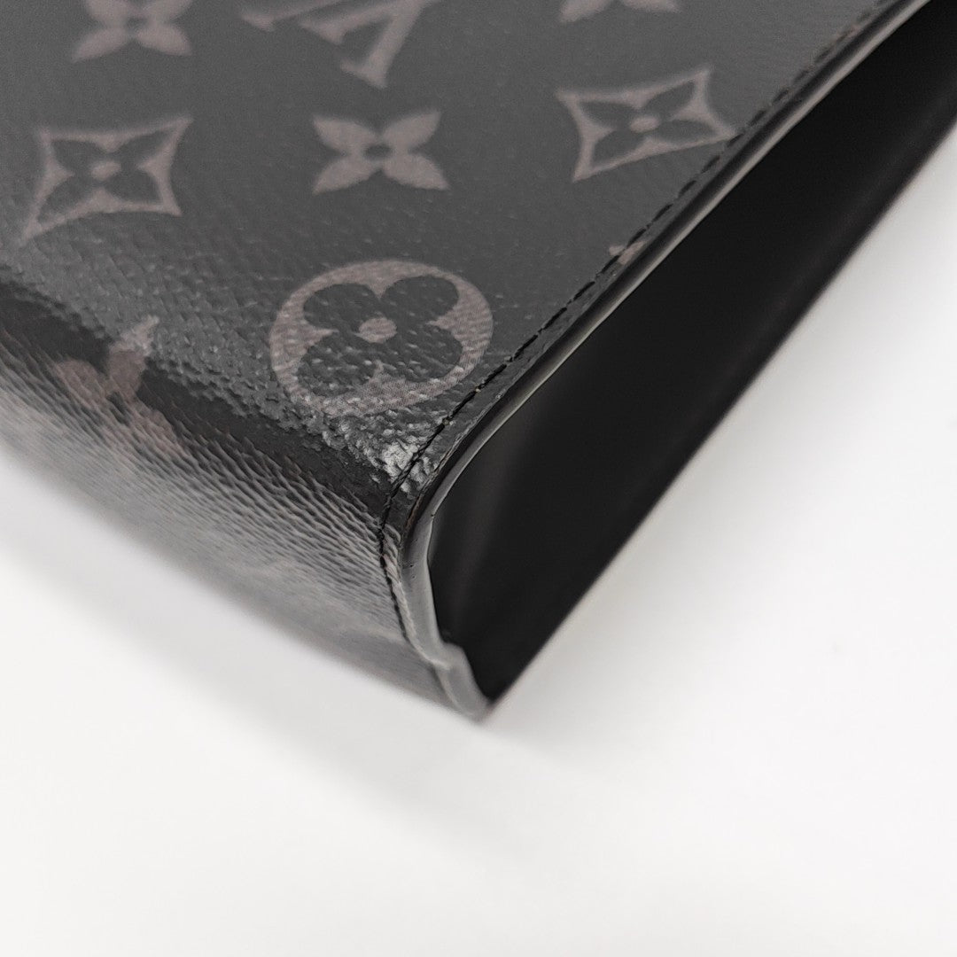Pochette Voyag MM Monogram Coated Canvas Black
