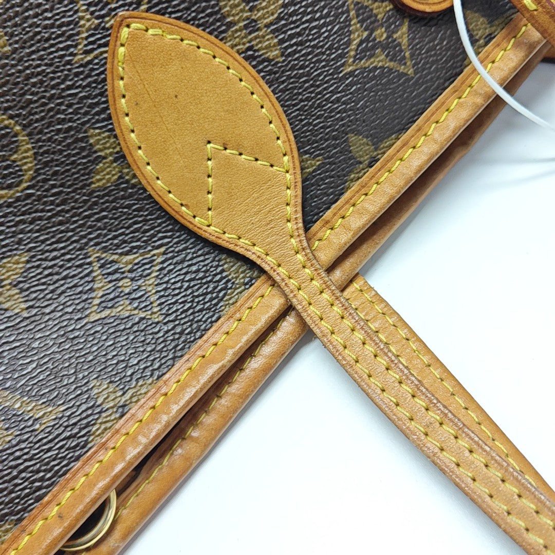 NEVERFULL PM Monogram Coated Canvas Brown