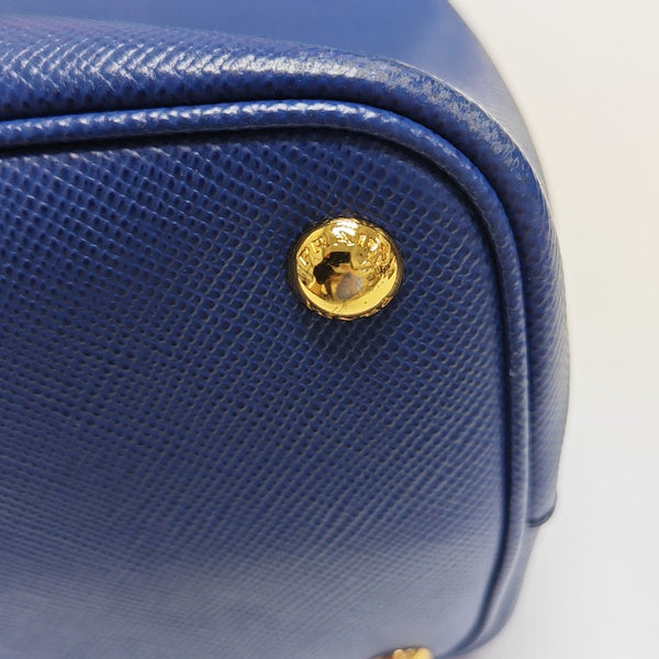 Double Large Saffiano Calfskin Blue
