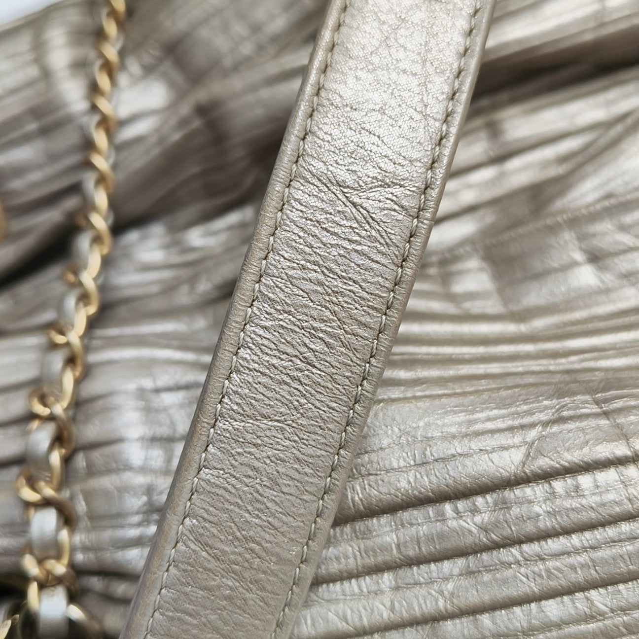 Calfskin Bucket Bag Beige