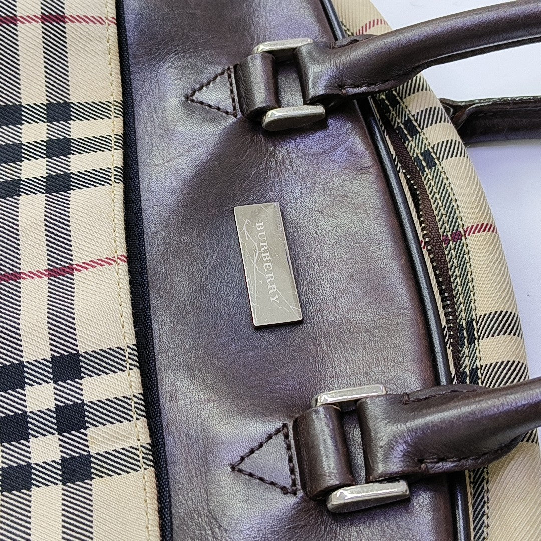 Canvas Top Handle Bag Beige