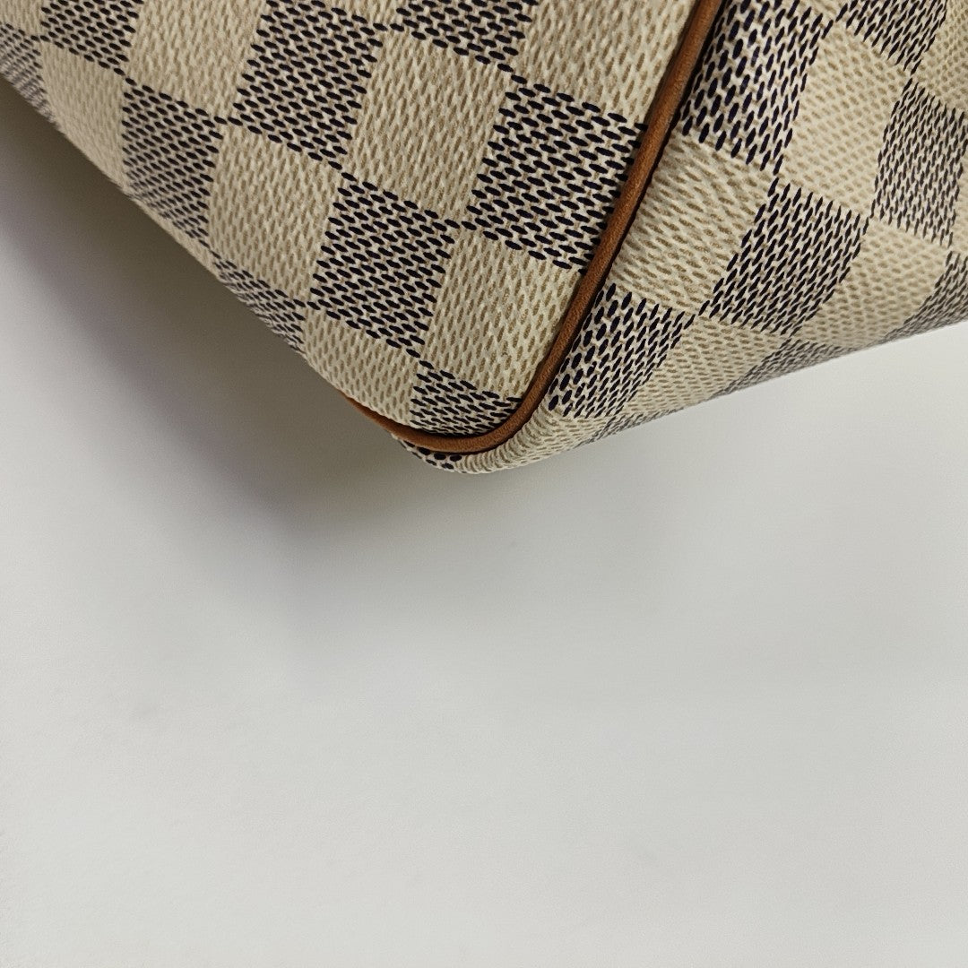 SPEEDY 30 Damier Azur Coated Canvas White