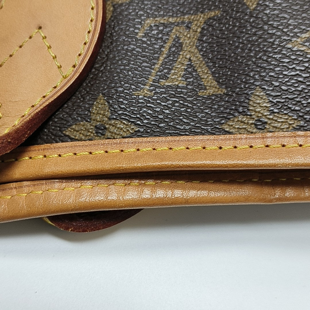 NEVERFULL MM Monogram Coated Canvas Brown