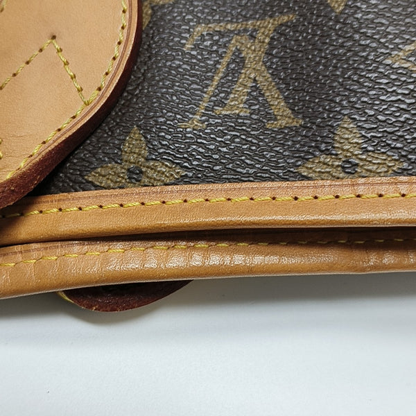 NEVERFULL MM Monogram Coated Canvas Brown