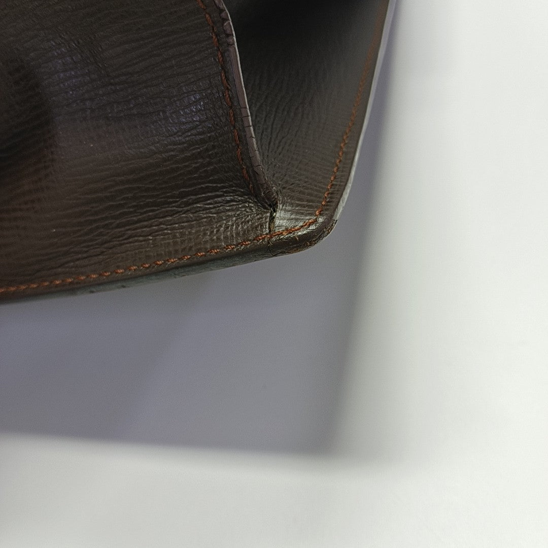 Calfskin Top Handle Bag Brown