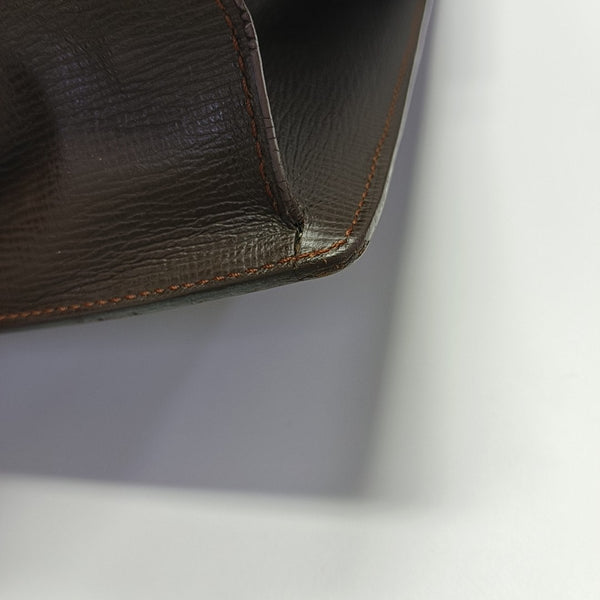 Calfskin Top Handle Bag Brown