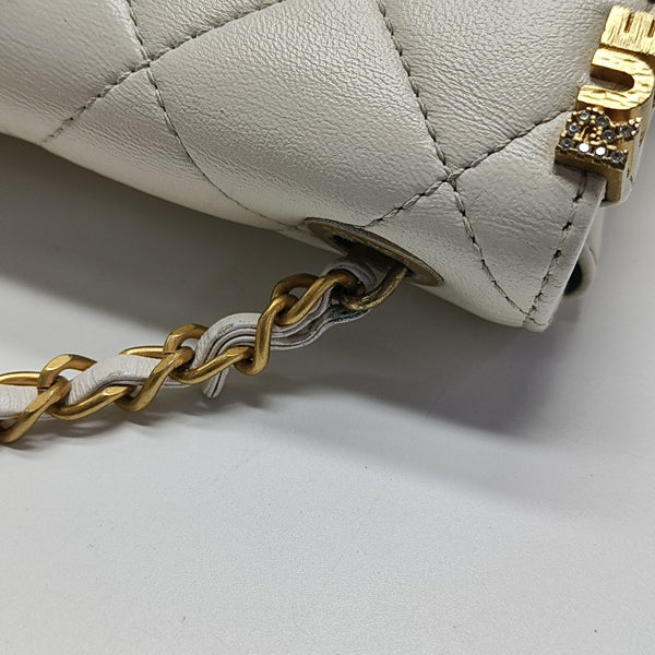 Quilted Lambskin White