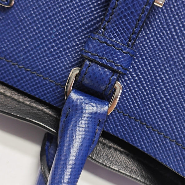 Double Saffiano Calfskin Blue