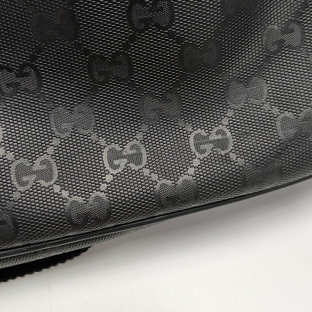 GG Imprime Messenger Monogram Coated Canvas Black