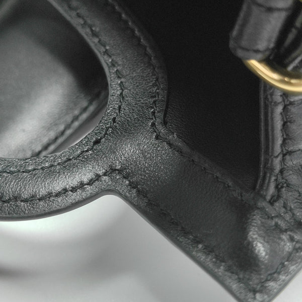 Jolie Top Handle Mini Cannage Lambskin Black