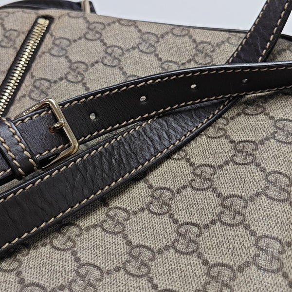 Monogram Coated Canvas Shoulder Bag Brown