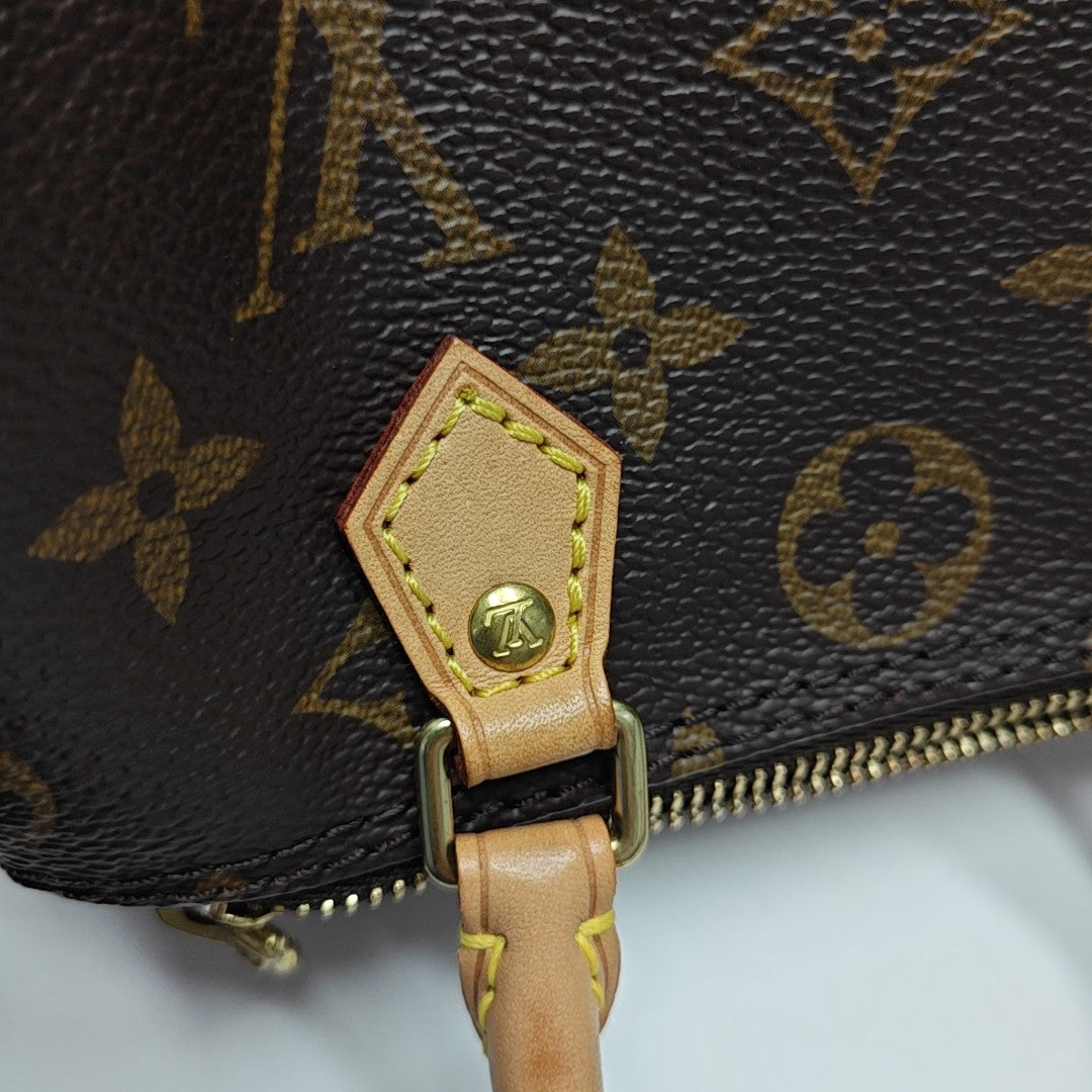 SPEEDY Nano Monogram Coated Canvas Brown