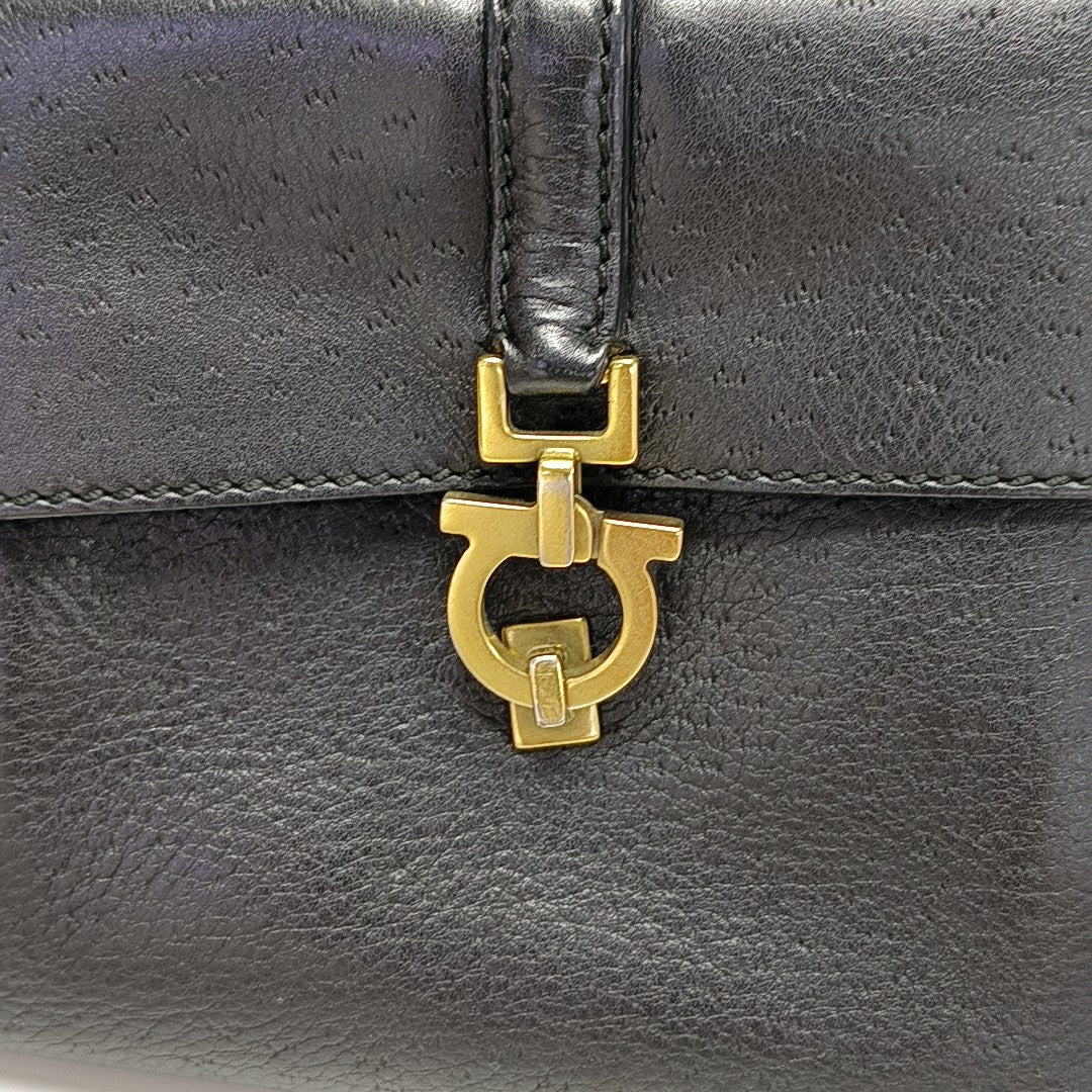 Calfskin Shoulder Bag Black