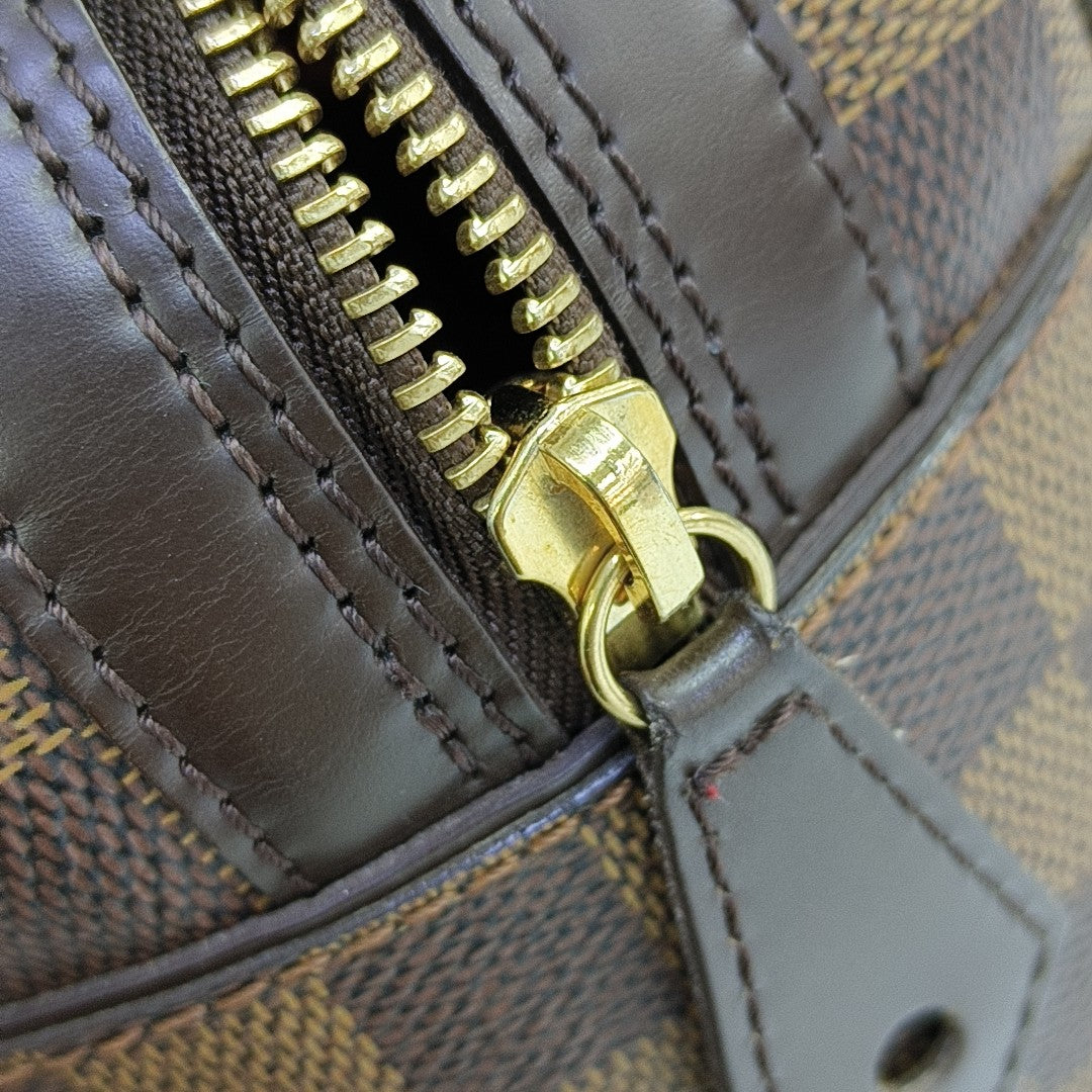 DUOMO Damier Ebene Coated Canvas Brown